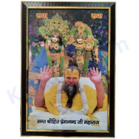 Premanand Govind Sharan Ji Maharaj Photo Frame. Digital Reprint 12 inch x 18 inch Painting (With Frame)