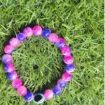 Cotton Candy Bracelet With Nazar Battu Evil Eye