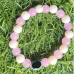 Nazar Battu Bracelet In Pink & White Color With Evil Eye