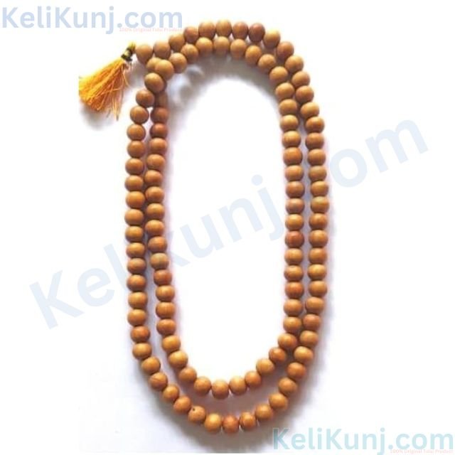 Natural Sandalwood Chandan Mala in 108+1 Beads for Wear and Jap Chandan Mala