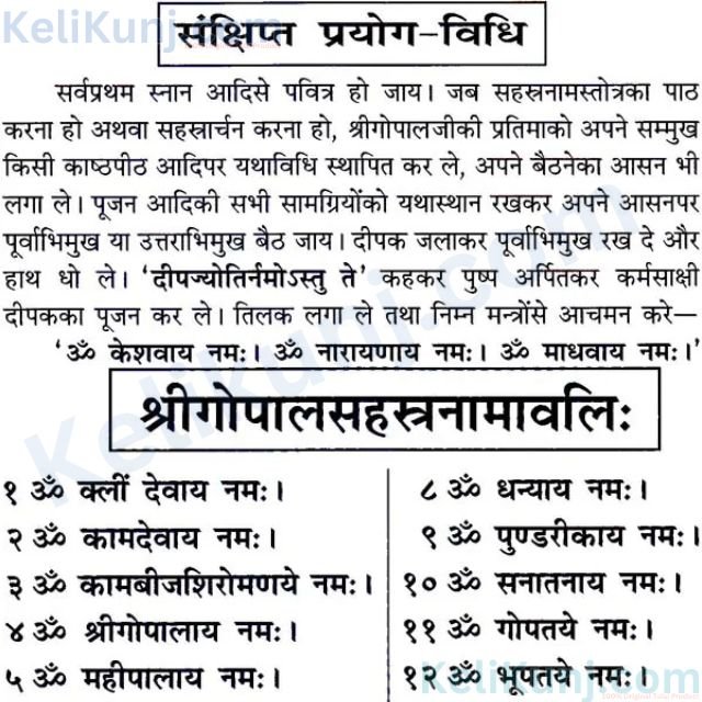 Shri Gopal Sahasranama Book Bhasha Tika Sahit By Manish Shankar Shastri श्री गोपालसहस्त्रनामस्तोत्रम्