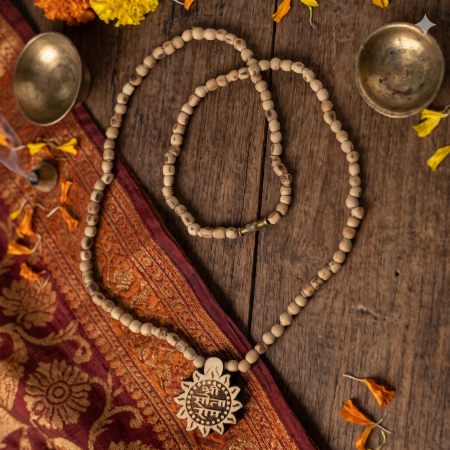 Tulsi Kanthi Mala with Shri Sita Ram Naam Locket by Keli Kunj Vrindavan