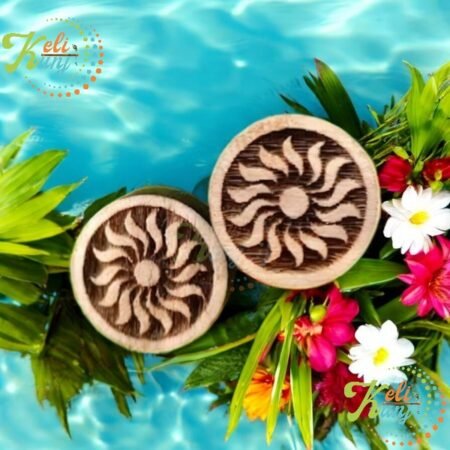 Tulsi Ear Studs Chakra Style Tulsi Earrings 100% Original - Keli Kunj Vrindavan