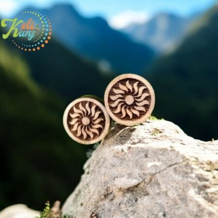 Tulsi Ear Studs Chakra Style Tulsi Earrings 100% Original - Keli Kunj Vrindavan
