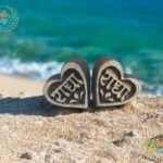 Tulsi Earrings Heart Shape With Radha Naam Seva Tulsi Ear Studs 100% Original Tulsi Earrings - Keli Kunj Vrindavan