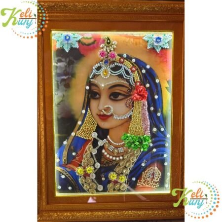 Shree Radha Handmade Art Chavi With Stone Purple Color