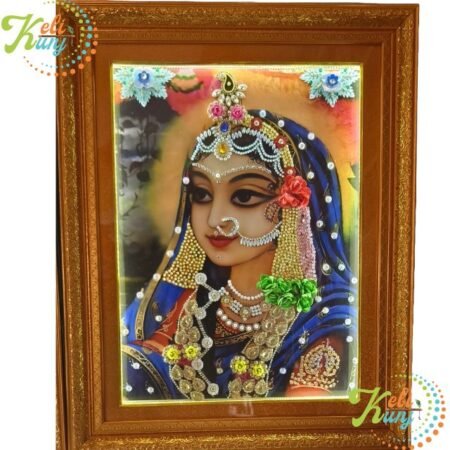Shree Radha Handmade Art Chavi With Stone Purple Color