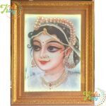 Shree Radha Handmade Chavi Pink & White 14 × 20 Make With Crystal Stone & Jarkan