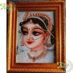 Shree Radha Handmade Chavi Pink & White 14 × 20 Make With Crystal Stone & Jarkan