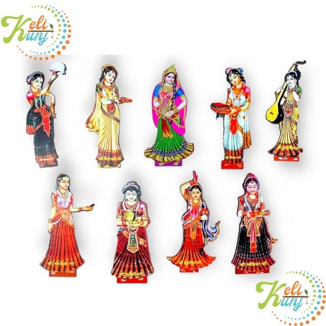 Shri Radha With Ashta Sakhi Figurines Set (9 Inches) – Divine Vrindavan Collection Shri Radha With Ashta Sakhi Figurines Set (9 Inches) – Divine Vrindavan Collection