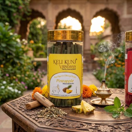 Keli Kunj Pineapple Dhoop Sticks | Keli Kunj Panchgavya Pineapple Dhoop Sticks Made With Cow dung and herbs