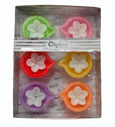 Diya Shape Floating Candle (Pack of 6) Candle Mix Colours – Pack of 6 Floating Candles