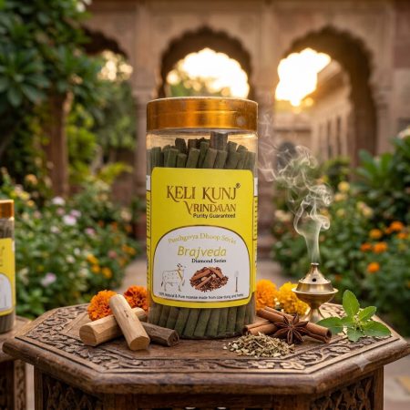 Keli Kunj BrajVeda Dhoop Sticks Panchgavya Dhoop 100% Natural Oud Fragrance for Puja & Meditation