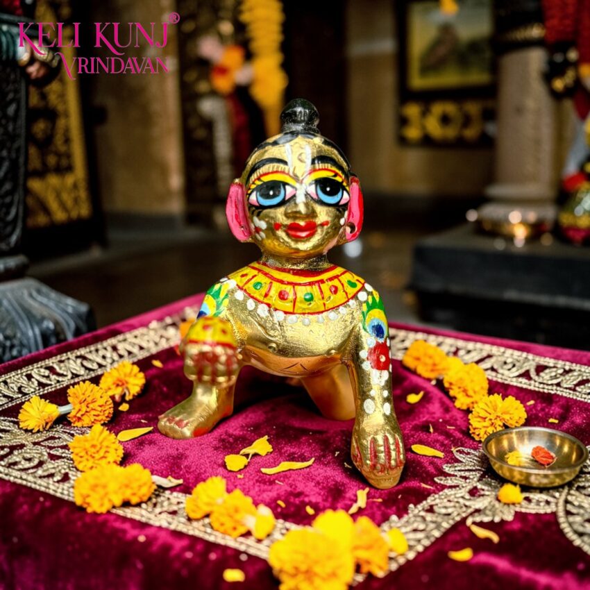 Laddu Gopal Idol (Size 3) in Brass Laddu Gopal Idol (Size 3) in Brass
