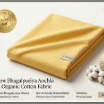2 Metre Yellow Bhagalpuriya Anchla Soft Organic Cotton
