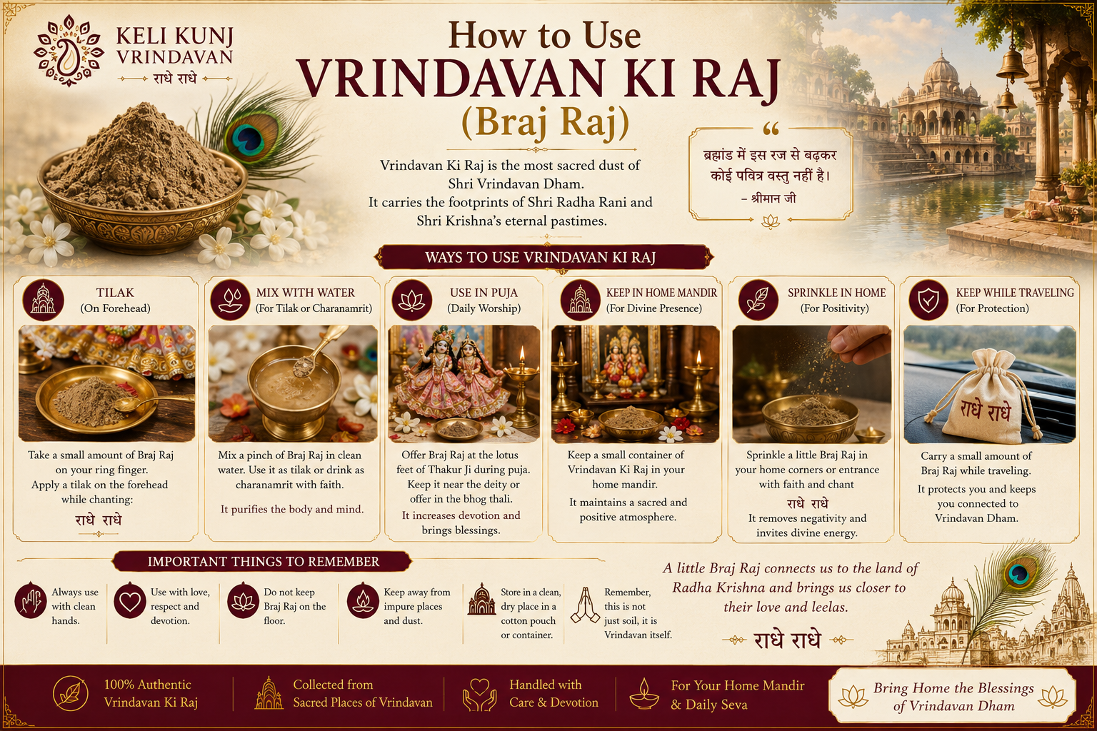How to Use Vrindavan Ki Raj (Braj Raj)