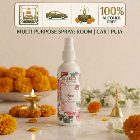Keli Kunj Rose Natural Fragrance Spray Alcohol-Free Perfume
