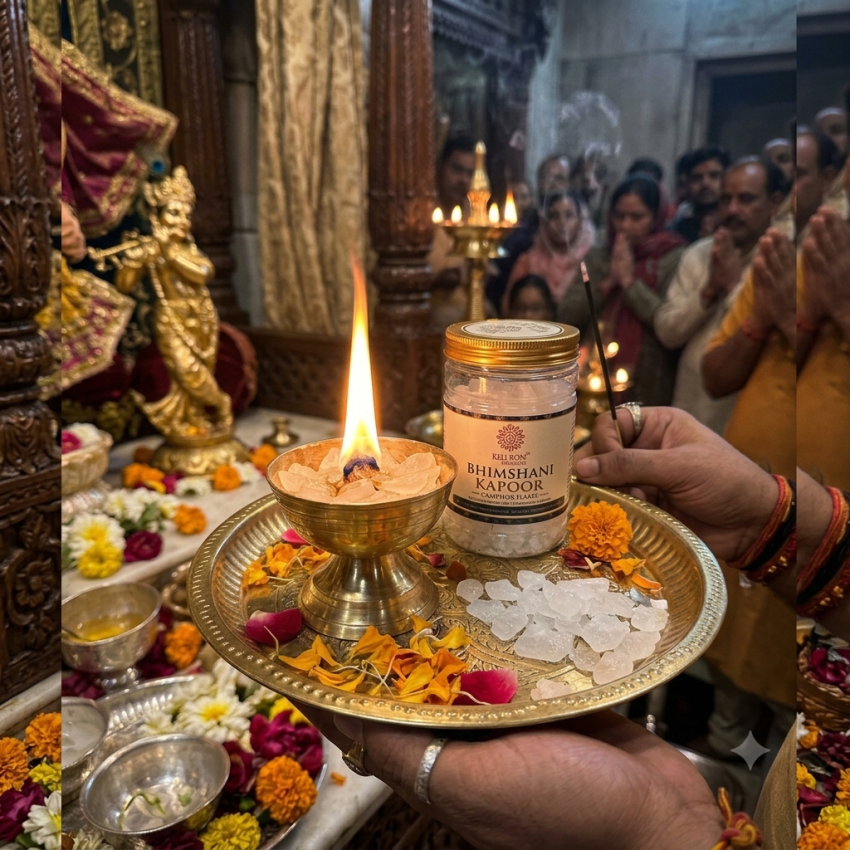 Bhimseni Kapoor Camphor Flakes Pure Vrindavan Puja Camphor