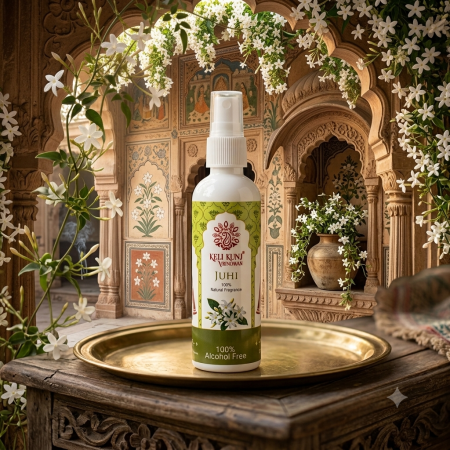 Keli Kunj Juhi Natural Fragrance Spray – 100% Alcohol-Free | For Thakur Ji & Shri Ji Seva | Room, Car & Personal Use