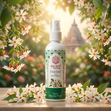 Keli Kunj Parijat Natural Fragrance Spray – 100% Alcohol-Free | For Thakur Ji & Shri Ji Seva | Room, Car & Personal Use
