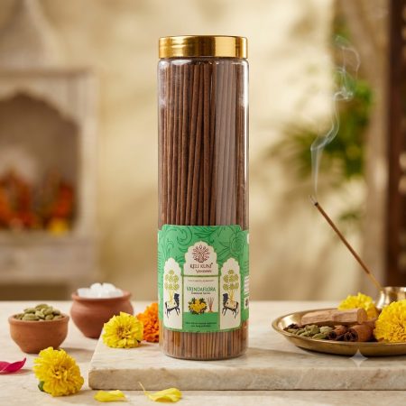 Keli Kunj Vrindafloora Panchgavya Agarbatti 250 g – Chemical-Free & Charcoal-Free