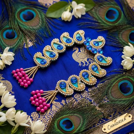 Keli Kunj blue Shri Ji Chandrika for Radha Rani Mastak Shringar