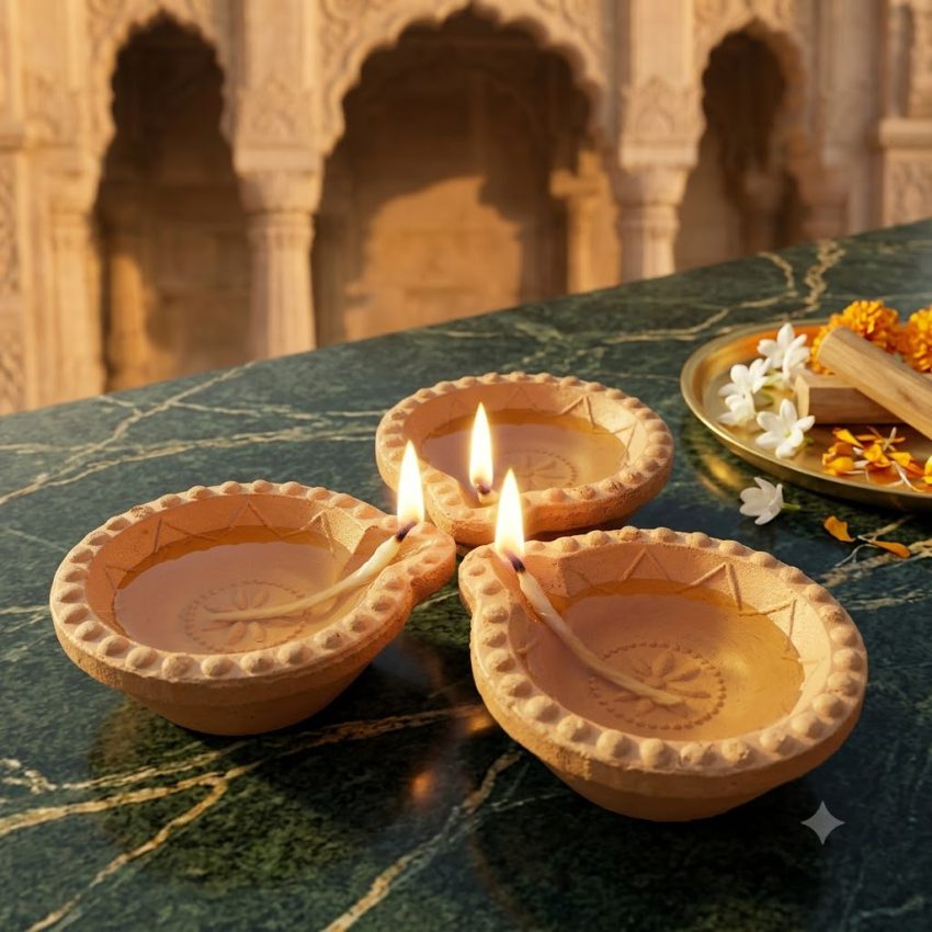 BRAJRAJ Natural Clay Traditional Diyas BRAJRAJ natural clay traditional Diwali mitti ke diye