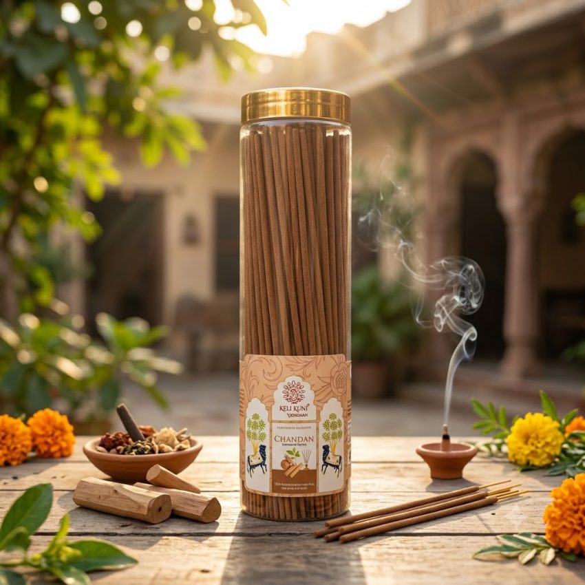 Keli Kunj Chandan Panchgavya Agarbatti 250 g Keli Kunj Chandan Panchgavya Agarbatti 250 g cow dung incense sticks