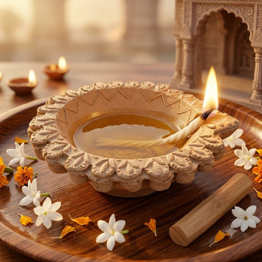 Keli Kunj Mitti Ke Diye with Braj Raj set of 51 for Diwali pooja and Radha Rani worship