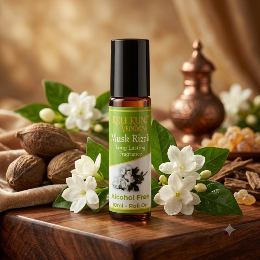Keli Kunj Musk Rizali Attar 10ml Keli Kunj Musk Rizali Attar 10ml 100% alcohol-free fragrance bottle