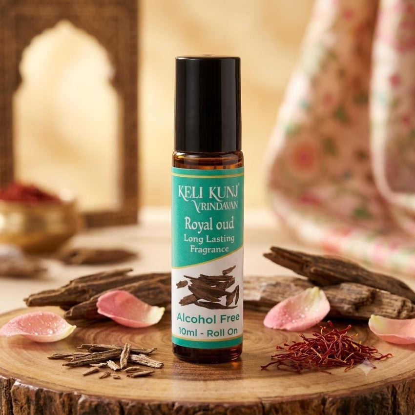 Keli Kunj Royal Oud Attar 10ml bottle, 100% alcohol-free fragrance
