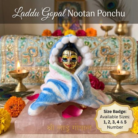 Laddu Gopal Ji Nutan Shawl Ponchu Size 0 to 6 by Keli Kunj Vrindavan