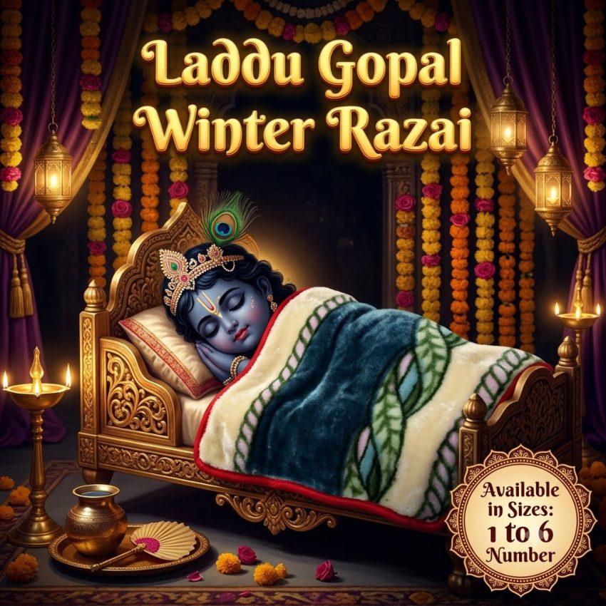 Laddu Gopal Ji Winter Rajai for Thakur Ji Bedding by Keli Kunj Vrindavan