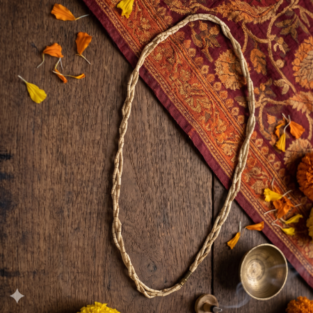 Single Round Chutiya Tulsi Mala made from 100% pure Tulsi by Keli Kunj Vrindavan